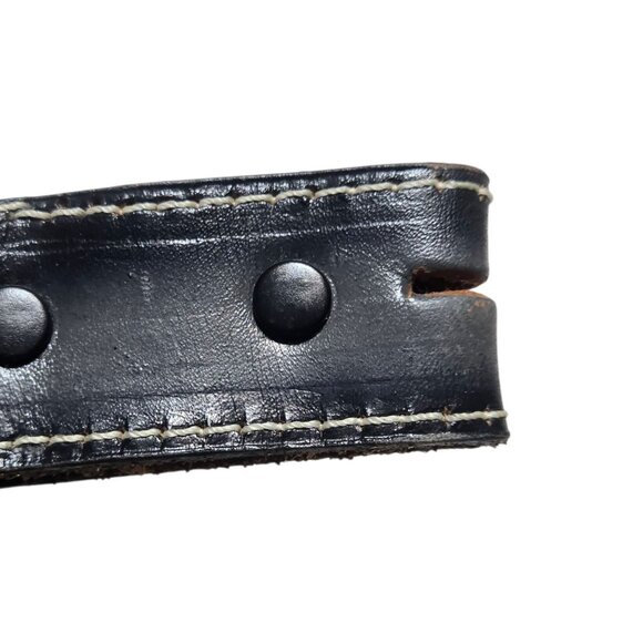 Vintage Tooled Leather Belt Eagle Rabbit Design Size 42 Embossed Western Wear - Picture 4 of 16